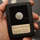 Roman Republic Silver Denarius - 211-27 Bc - With Display Case