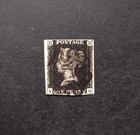 Queen Victoria Gb Penny Black Sg 2 Pl 8 Used Black Mx 4 Large Margins Quality Vf
