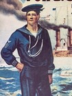Vintage Wwi Us Navy Recruiting Poster Reprint Young Men Wanted Rad 73713
