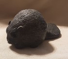 Wolf Original Hand Made Soapstone Beaver Canadian Carved Sculpture