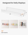 4 Pcs 15  Acrylic Shelves For Wall Storage 4 X 15 X 2 Inch  Clear