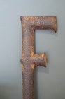 Antique Cast Iron Victorian Building Marquee Sign Letter F Vintage Architectural