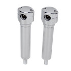 8  Tall Chrome Risers Clamp Kit 1 25  Clamp For Harley Bad Boy Flsts Flstsb 