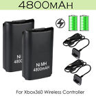 4x Rechargeable Battery Pack Charger Cable Dock For Xbox 360 Wireless Controller