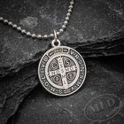 Made In Italy Saint St Benedict Medal Necklace 1  Catholic Zinc Alloy Pendant
