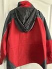 Vintage Marlboro Mens Winter Coat Jacket Med Red Hooded Weatherproof Lined Ski