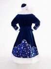 Ded Moroz Costume Santa Claus Blue Outfit  Father Frost Long Robe High Quality