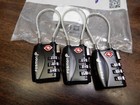 Fosmon Tsa Approved Cable Luggage Locks Alloy Body  Release Button  3 Pack