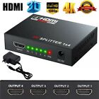 Hdmi Splitter 1 In 4 Out 4k Uhd Hd 1080p 4-port Repeater Splitter Amplifier 1x4