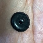 8 Vintage Black Plastic Shank Buttons W Clear Rhinestone 3 4 