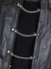 Vest Extenders Single Chain Motorcycle Biker Leather Jacket  6 Inch-4 Pcs Set