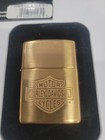 Vintage Harley Davidson 1997 Zippo Solid Brass Bar   Shield Brand New