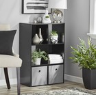 Black 6-cube Freestanding Cube Storage Organizer Shelf 23 7 X 11 73 X 35 39 