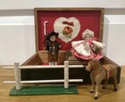 Charming Pair Of 3 1 2    Antique Beautiful Miniature Mignonette Bisque Dolls