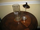 Vintage Large 12  Barbicide Disinfectant Jar Glass Container King Research