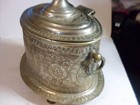 Vintage Middle Eastern Design Handcrafted Etched Tea Caddy Casket Box