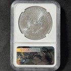 2017-w  1 Silver Eagle West Point Burnished Mercanti Signed Label Fdoi Ngc Ms 70