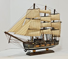 Vintage - Tall Ship  sail Boat Clipper Wooden Model - 13 Sails  - 13  Tall