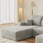 107  Grey Boneless Couch Left Facing Chaise Sectional Cloud Sofa With Ottoman
