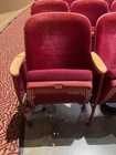 Lot Of 1200 Antique Red Auditorium Or Movie Theater Chairs