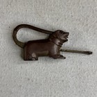 Vintage Chinese Or Indian Brass Foo Dog Lock With Key