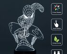 3d Super Hero Spider Man Led Night Light Illusion Table Desk Lamp Gift 7 Color
