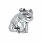 Up Hood Ornament Sitting Pig Chrome With Base Pad   3 Studs 4 1 2  Tall  72046