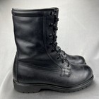 Vtg  1992 U s  Issued Military Leather Combat Boots Size 10 5 W Vibram Steel Toe