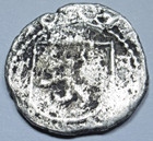 1500 s Philip Ii Lima Peru Spanish 1 4 Reales Diego De La Torre Small Cob Coin