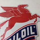 Vintage Mobil Gasoline Sign - Pegasus Motor Oil Gas Pump Porcelain Sign