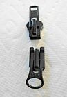 Set Of 2 Black  8v Heavy Duty Ykk Nesting Sliders For 2 Way Vislon Zipper 
