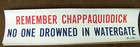Remember Chappaquiddick No One Drowned In Watergate Bumper Sticker