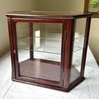 Vintage 1993 Mahogany Bombay Co  Table-top Display Cabinet