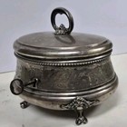Austro Hungarian Footed Sugar Box 19th Century Antique 800 Silver Victorian Icon