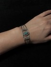 Vintage Native American Navajo Sterling Silver Turquoise Cuff Bracelet 5 25 