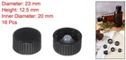 16set Phenolic Resin Cover 20mm Poly Seal Screw Caps Black