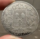 1817-a Paris France 5 Francs King Louis Xviii F 9 French Silver Coin Km 711 13
