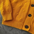 Hanna Andersson Mustard Yellow Sweater Cardigan Size 6 7 120 Swiss Dot