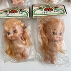 Vintage  Lot Of 6 Plastic 5  Dolls Crafts Crafting Darice Blondes Brunettes