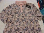 Nwt Walter Hagen Golf Polo  Mens S Or Xl  Pink  Floral Pattern  Poly  Blend   70