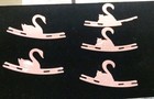 Lot Of 5 Vintage Hard Plastic Doll Clothes Hangers Totsy Prog-doll Swans   Cats