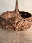 Rare Early Antique 19th C Handmade Basket Patina Amazing God   s Eyes