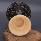 8 2  China Ding Kiln Black Glaze Porcelain Carve Drum Nail Bird Incense Burner