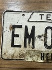 Vintage 1950-1960ish Henry Tennessee License Plate Em     0650 Black And White       