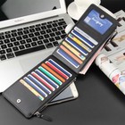 Men Women Slim Bifold Leather Credit Card Holder Zip Purse Long Clutch Wallet Us
