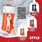Embroidered Soccer Sport Christmas Stocking-20   black white Personalized Decor