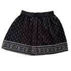 Hollister Women S Black White Floral Boho Print Elastic Waist Mini Skirt Y2k Usa