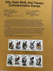 5 Fdc Souvenir Pages State Birds   Flowers Stamps 20 Cents Stamp Lot