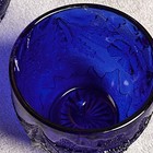 Vintage Style Cobalt Blue Glass Sugar Bowl   Creamer Embossed Floral Design