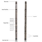 F Key - Short Xiao Professional 8 Hole Purple Bamboo Vertical Flute